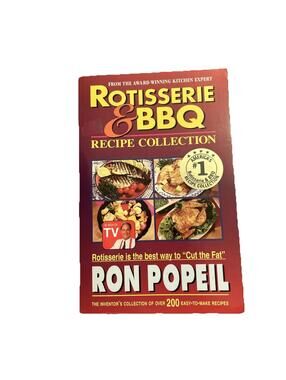 Retro Ronco Vtg Rotisserie & BBQ Recipe Cookbook Ron Popeil 1998  *As Seen On TV
